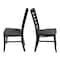 International Concepts Set of 2 Cosmo Chairs, Coal-Black/washed black C75-310P - alternate 4